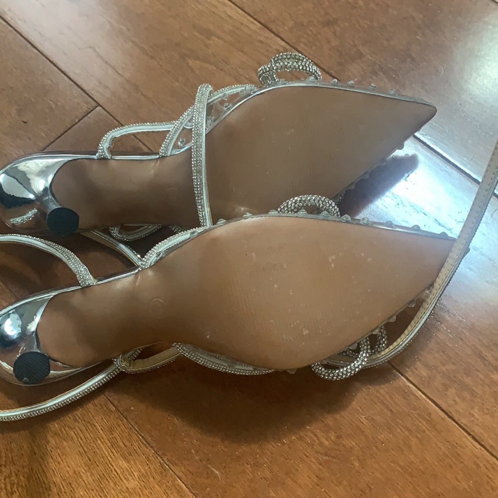 Clear Rhinestone ankle strap pump heels - Picture 2 of 4